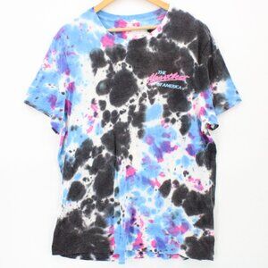 GM Official X Chevrolet Shirt Men Multicolor Tie Dye Short Sleeve Cotton Size XL